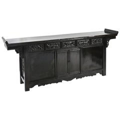 18th Century Chinese Long Coffer with Everted Ends