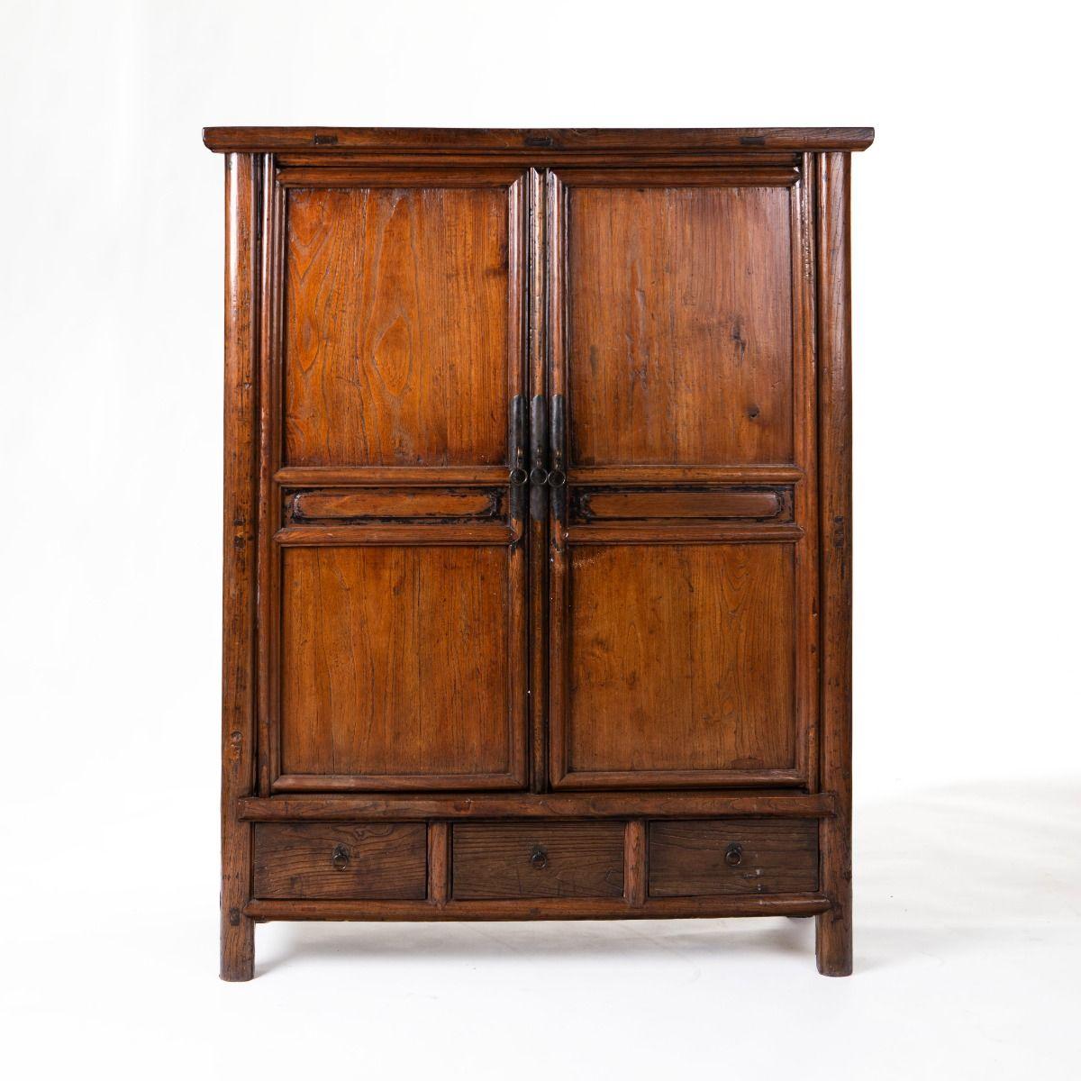 18th Century Chinese Ming Style Elmwood Cabinet