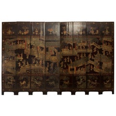 Chinese Coromandel 8-Fold Screen