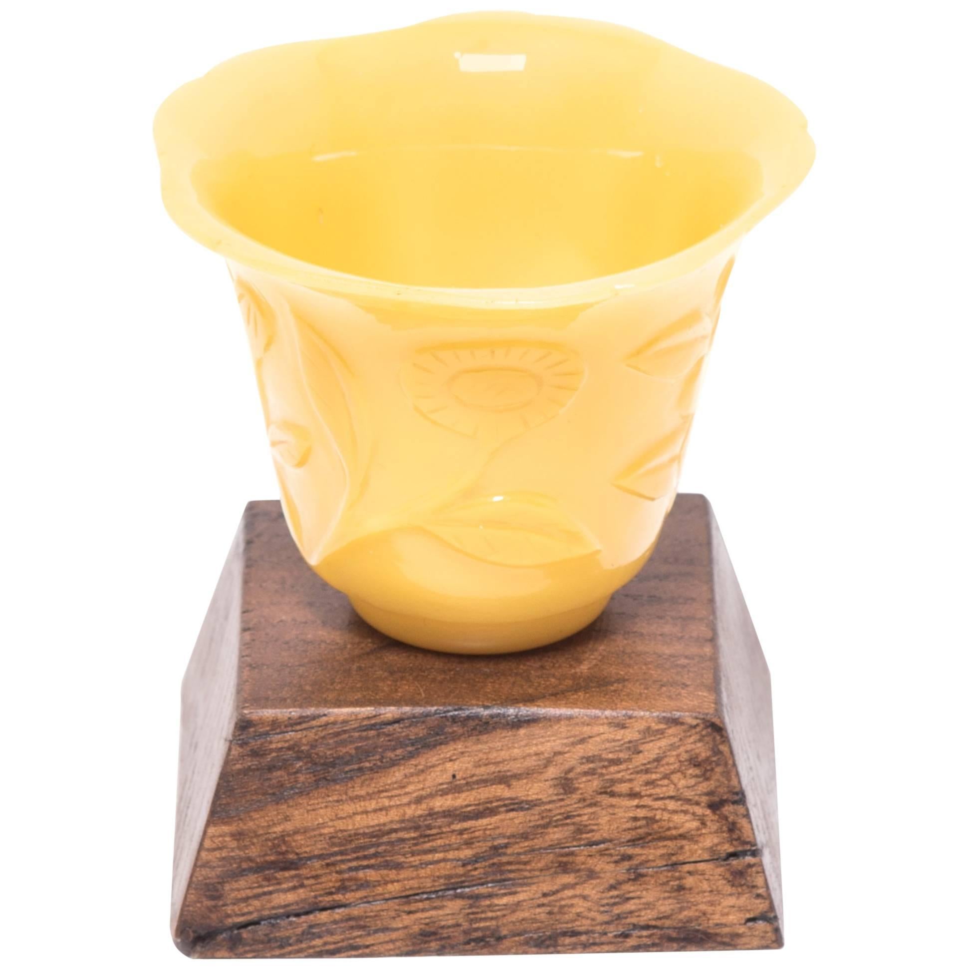 18th Century Chinese Peking Glass Cup on Stand