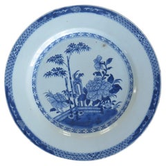 18th Century Chinese Platter or Large Plate Blue & White, Qing Qianlong, Ca 1770