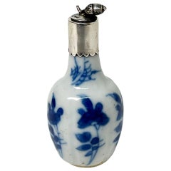 18th Century Chinese Porcelain Miniature Blue and White Kangxi Bottle Vase
