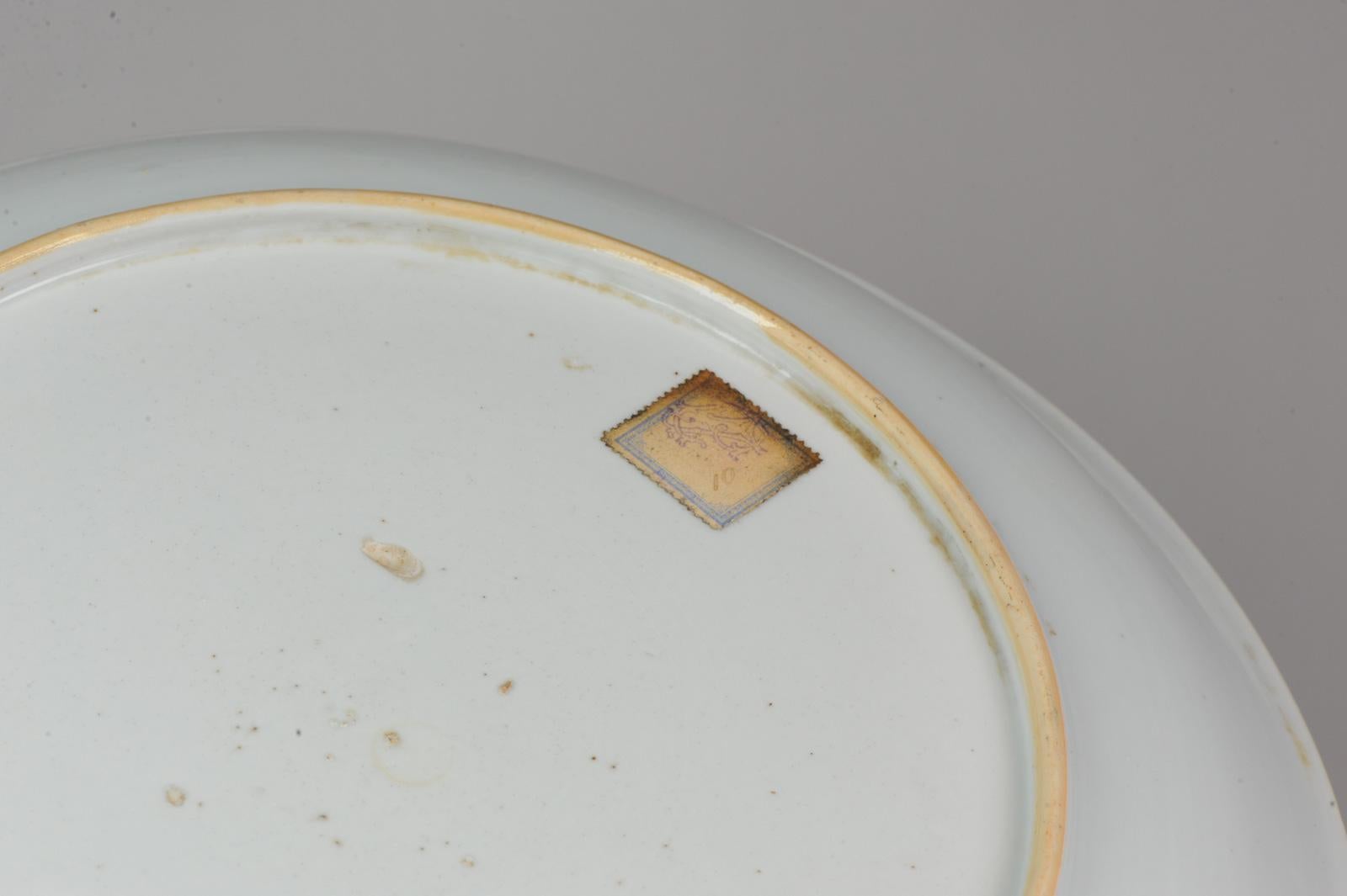 Porcelaine chinoise du 18ème siècle Pre Bencharong Famille Rose Noir Bon état - En vente à Amsterdam, Noord Holland