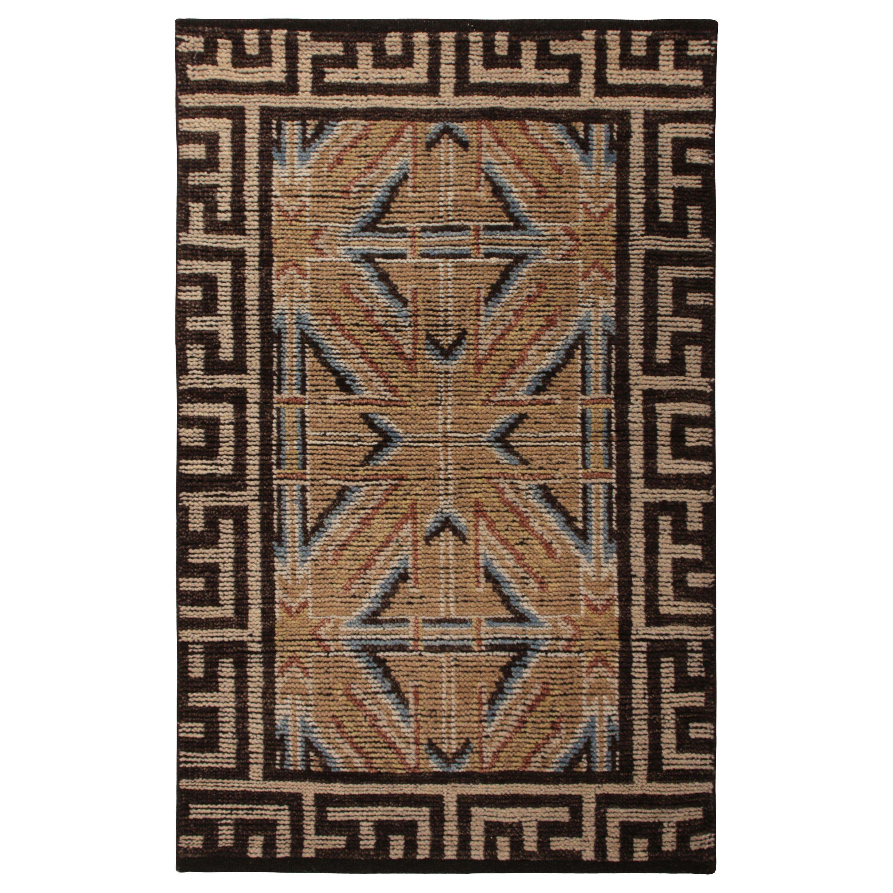 Rug
Kilim - Tapis de style chinois du XVIIIe siècle à motif géométrique beige et brun