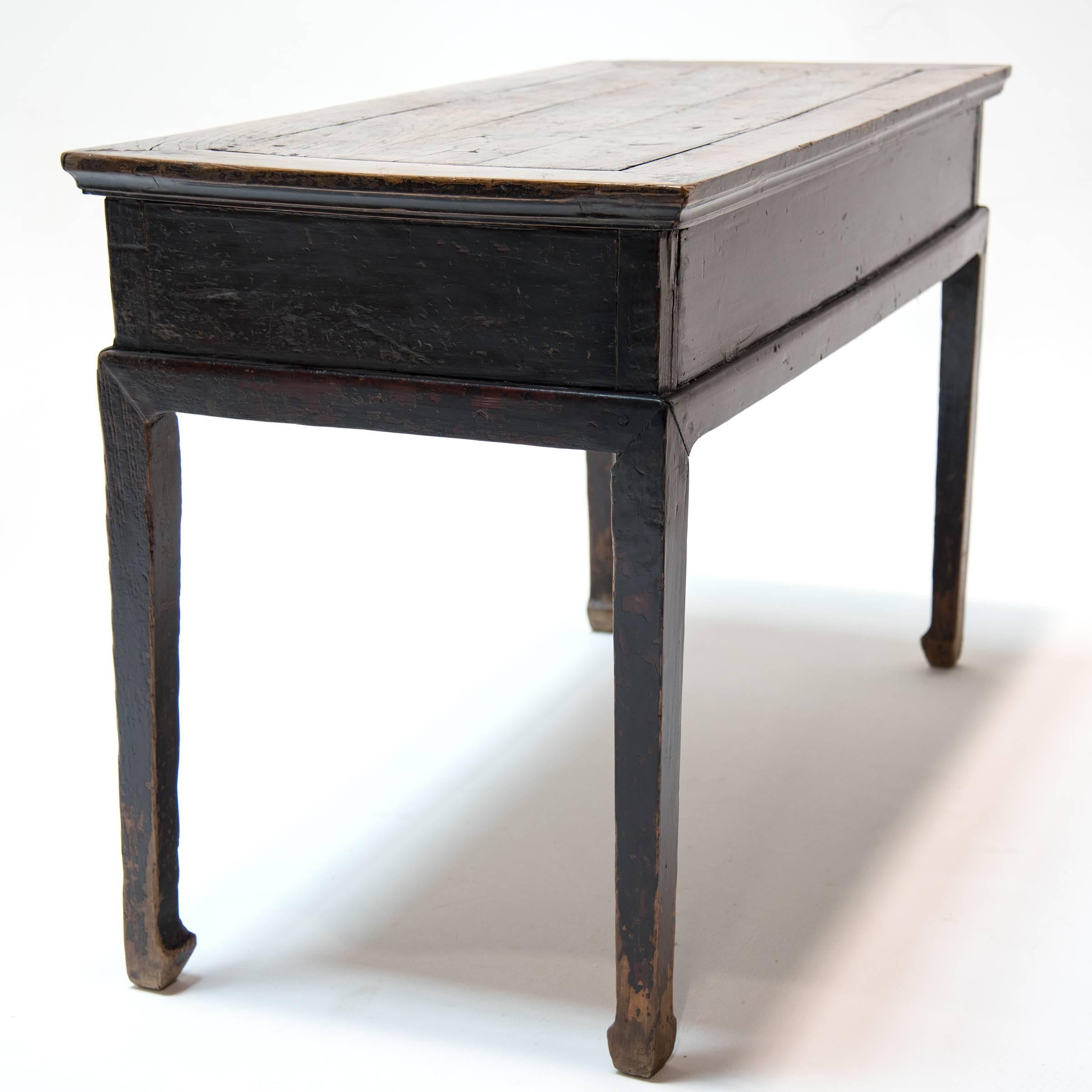 Elm 18th Century Chinese Two-Drawer Table