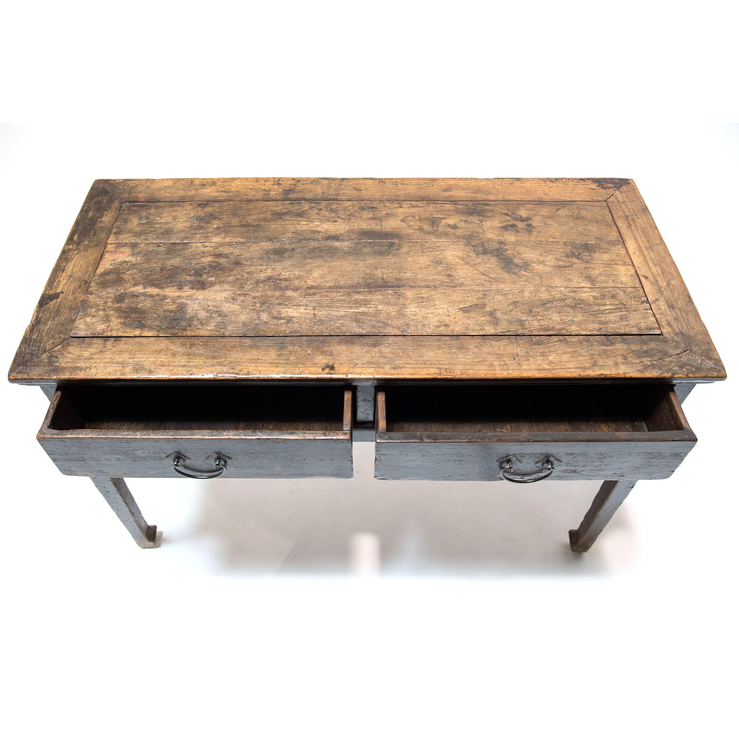 18th Century Chinese Two-Drawer Table 3