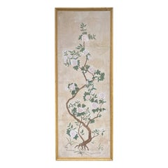 18th Century Chinese Wall Paper Panel, Old Frame