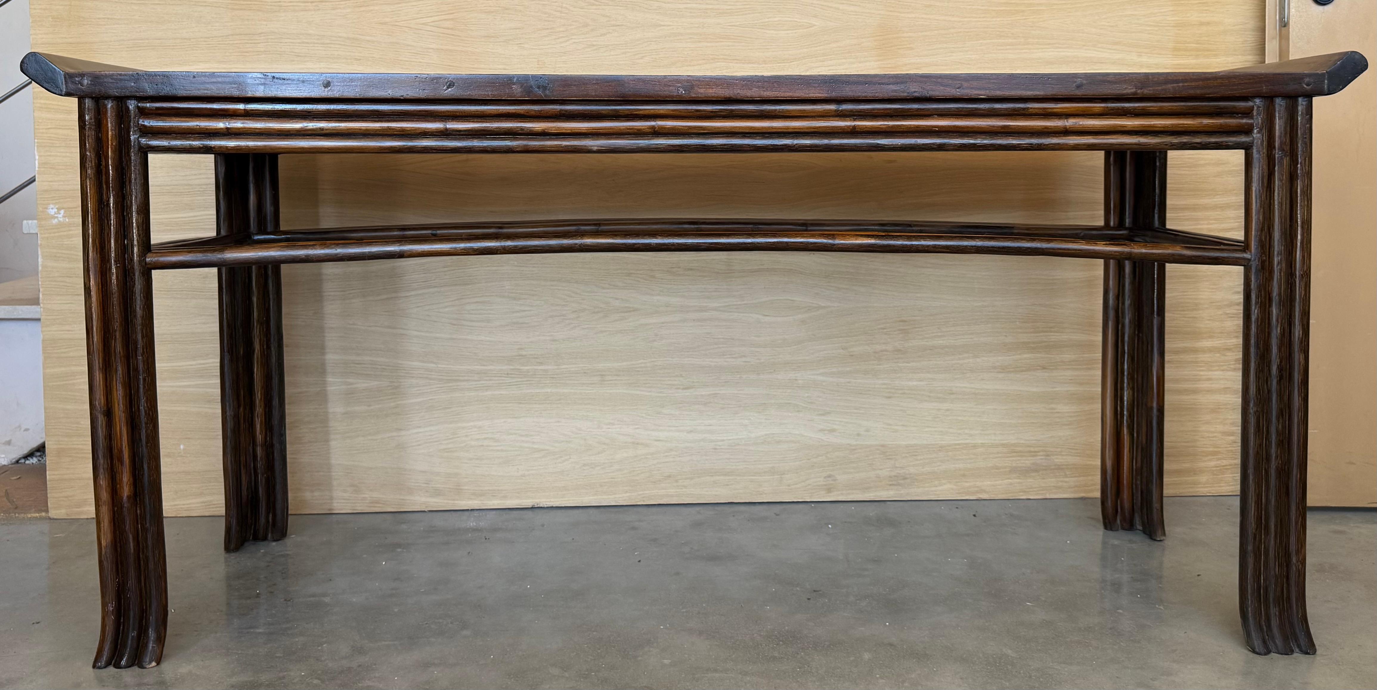 Walnut double-faced Ming style classic altar table from Shanshi. Circa 18th century.