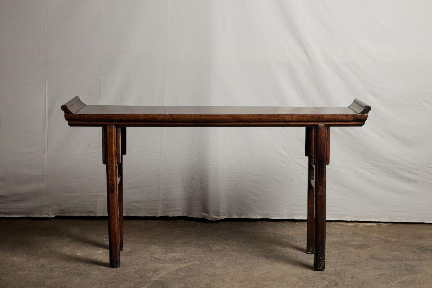 Walnut double-faced Ming style classic altar table from Shanshi. Circa 18th century.