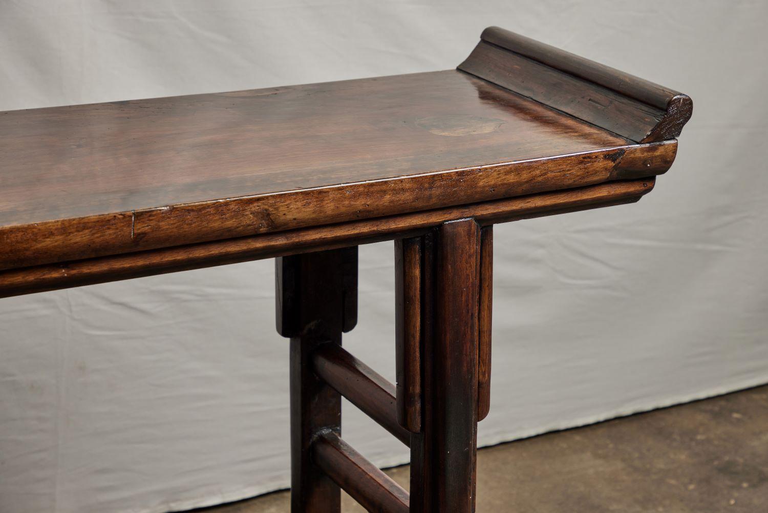 18th Century and Earlier 18th Century Chinese Walnut Altar Table For Sale