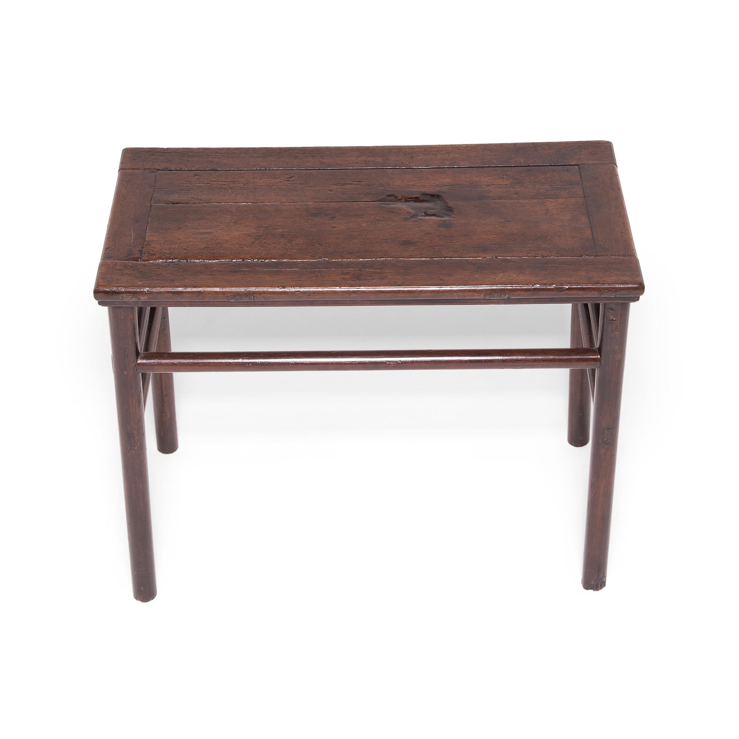 18th Century Chinese Wine Table with Simple Stretchers, c. 1700 For Sale