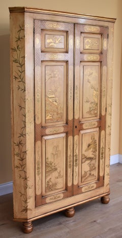 18th Century Chinoiserie Corner Cupboard