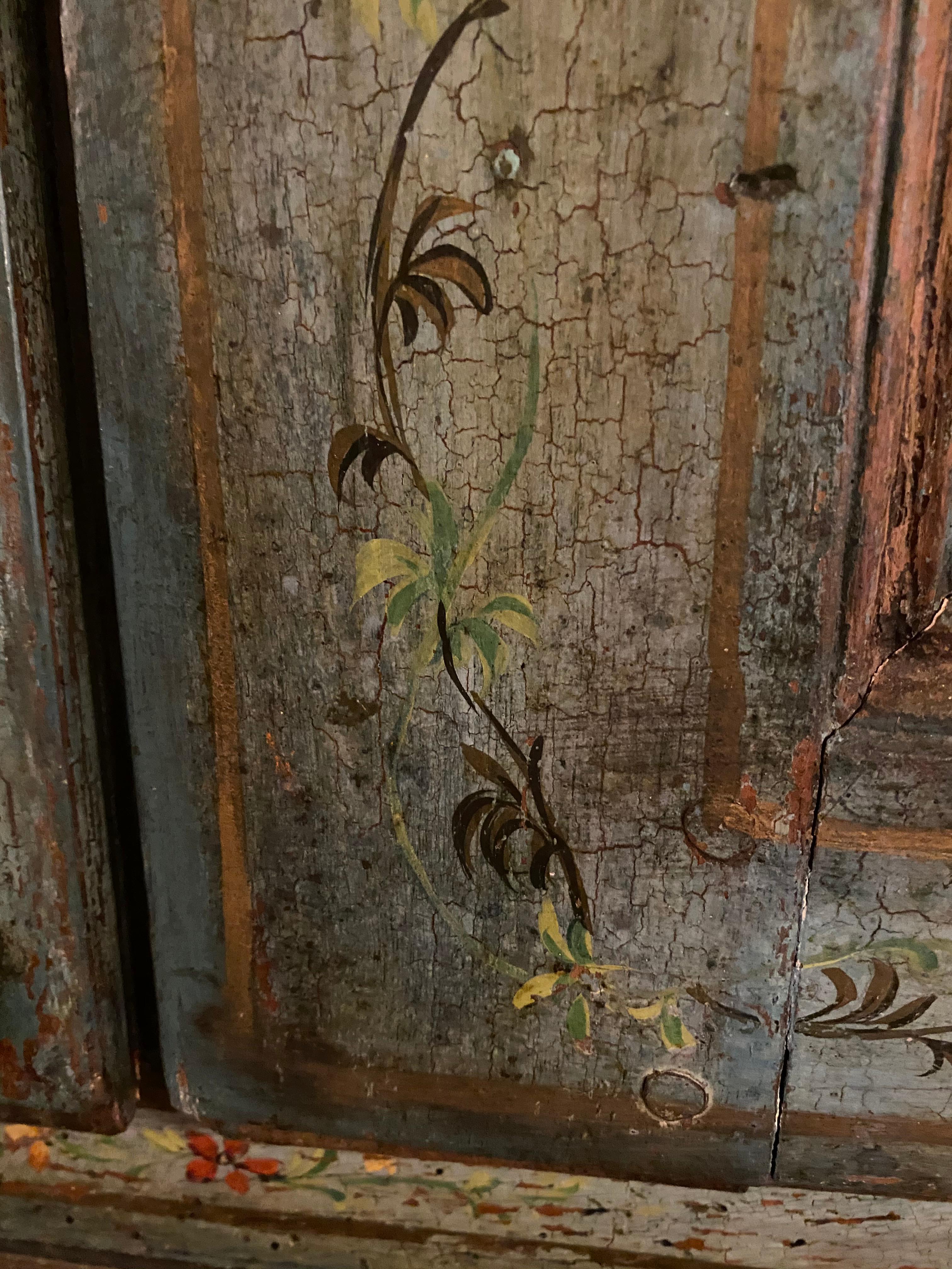 18th Century Chinoiserie Italian Two-Piece Secretary Desk Bookcase 15