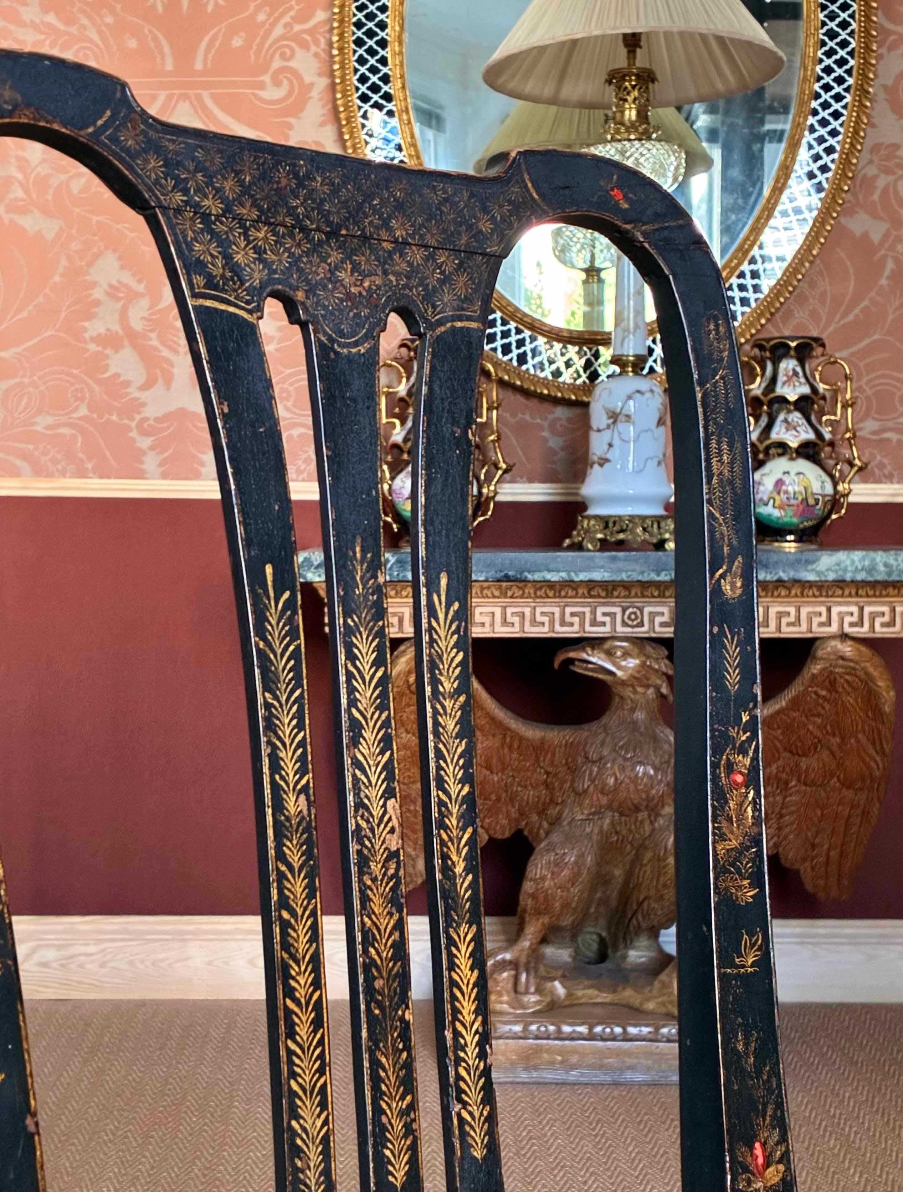 18th Century Chinoiserie Painted Chairs For Sale 11