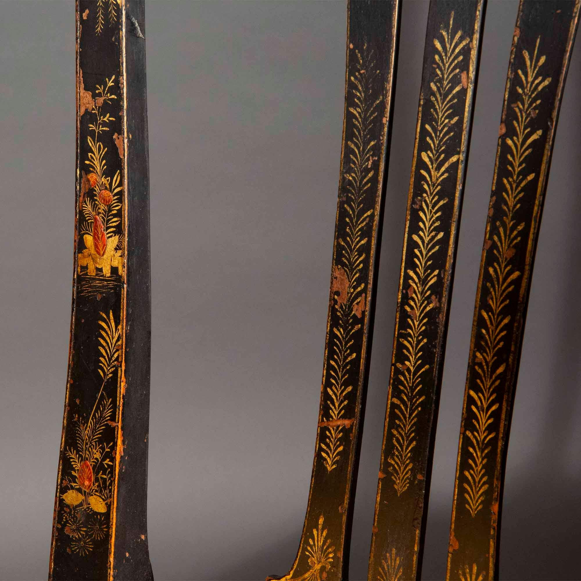 18th Century Chinoiserie Painted Chairs For Sale 5