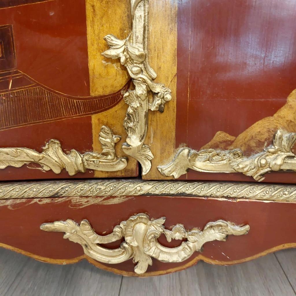 18th Century Chinoiserie Secretaire in Lacquer by Jacques Dubois (1694-1763) In Good Condition For Sale In NICE, FR