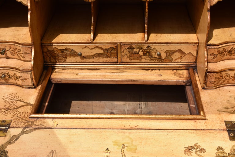 18th Century Chinoiserie Secretary Bookcase For Sale 11
