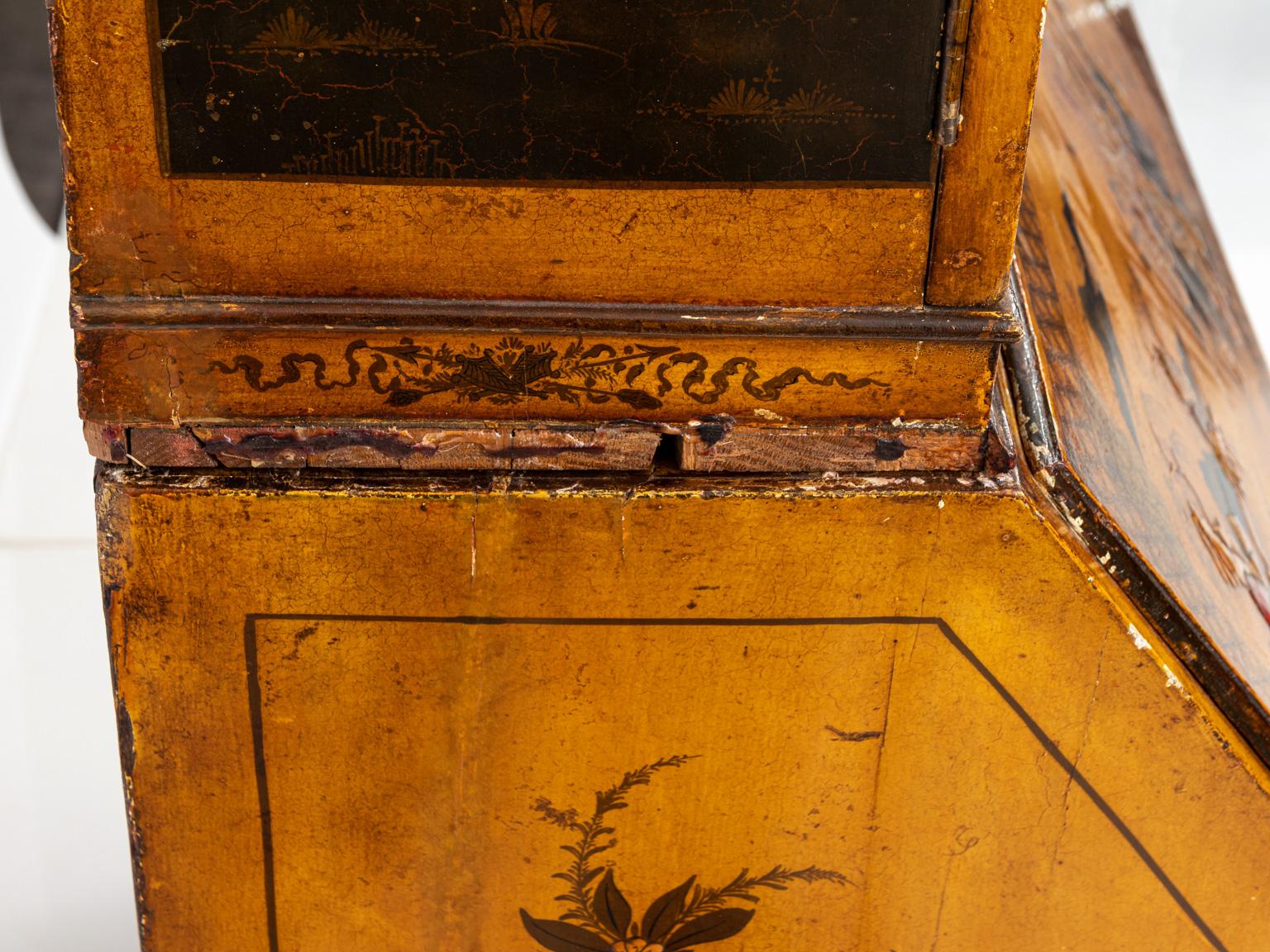 18th Century Chinoiserie Slant Front Desk 9