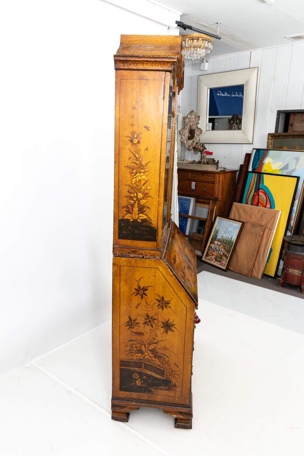 18th Century Chinoiserie Slant Front Desk 12
