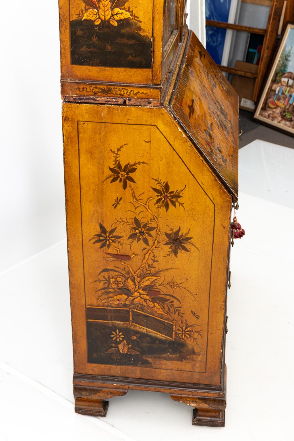 18th Century Chinoiserie Slant Front Desk 13