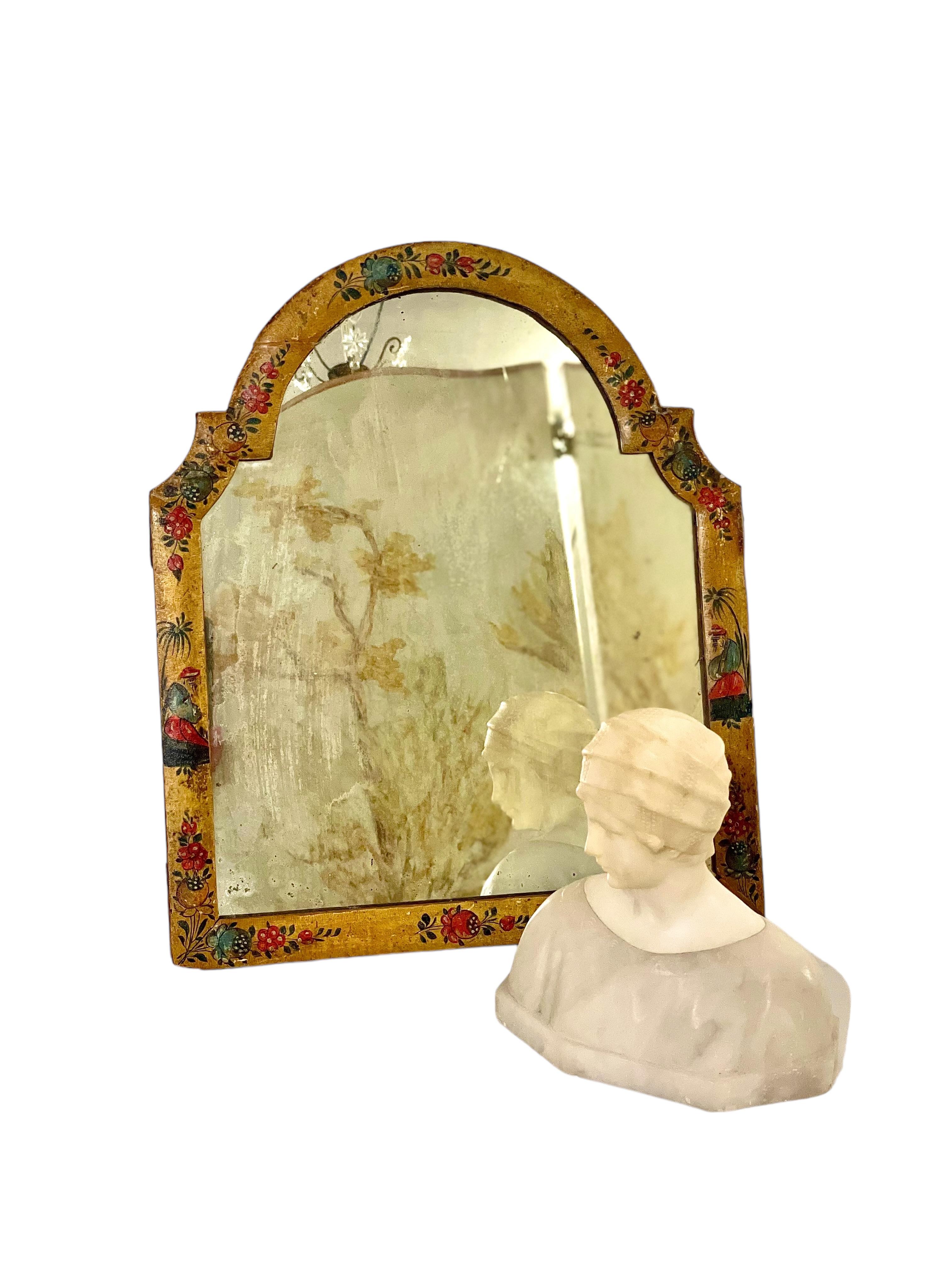 18th Century Chinoiserie Lacquered Table Mirror For Sale 5