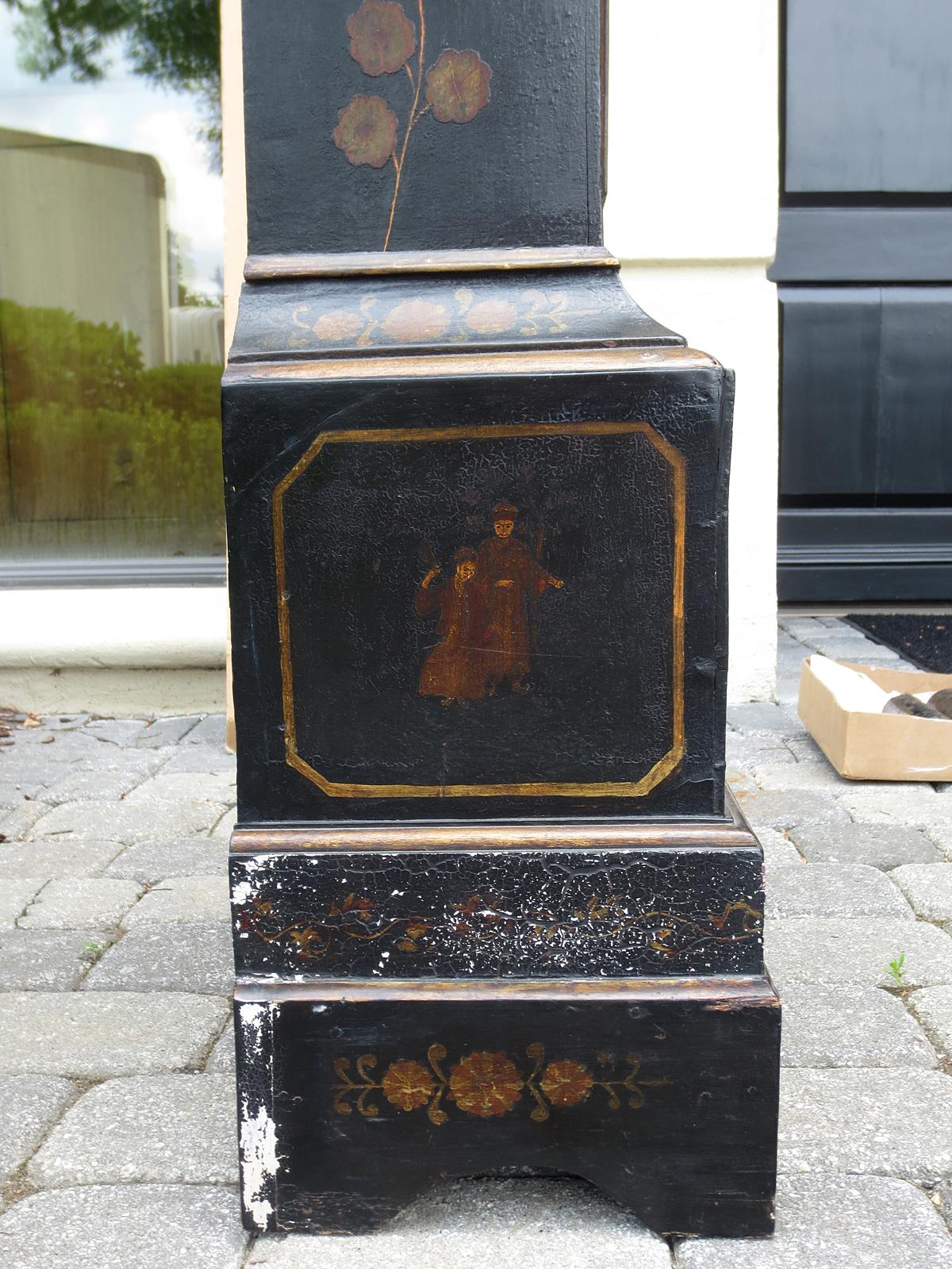 18th Century, c.1775 Chinoiserie Tall Case Clock by William Mayhew, Woodbridge 5