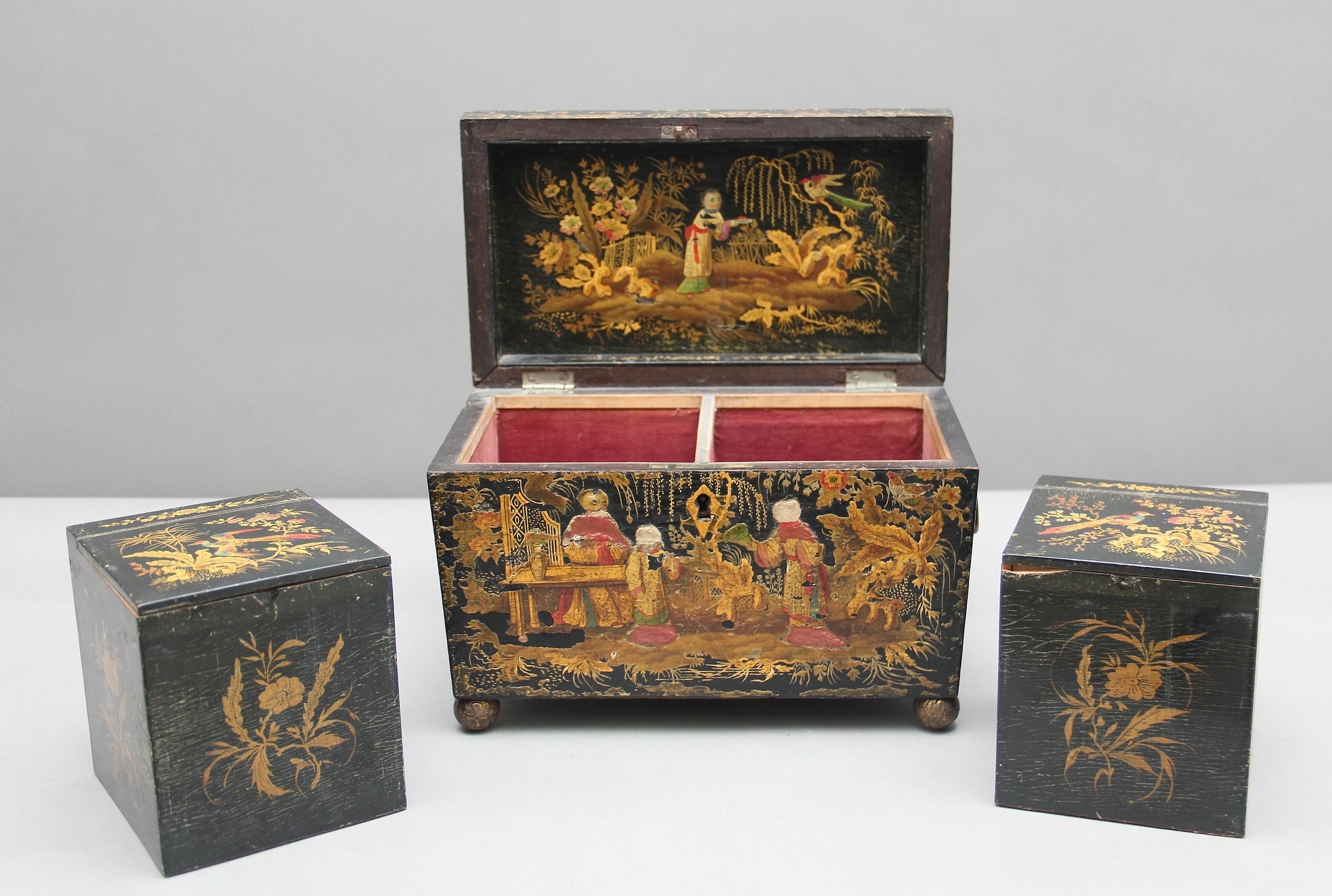 18th Century Chinoiserie Tea Caddy 6