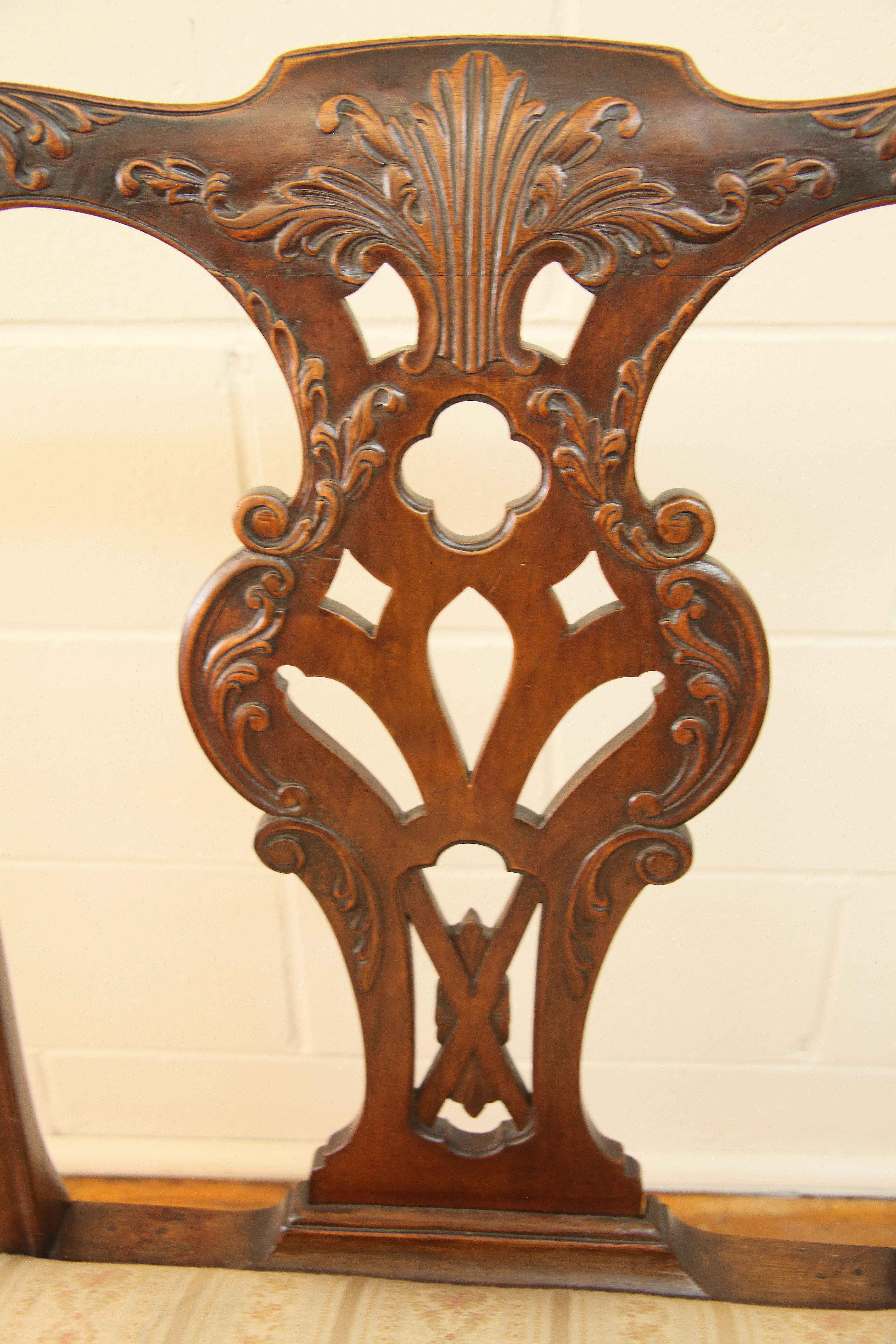 Chippendale-Sessel aus dem 18. Jahrhundert im Zustand „Gut“ im Angebot in Wilson, NC