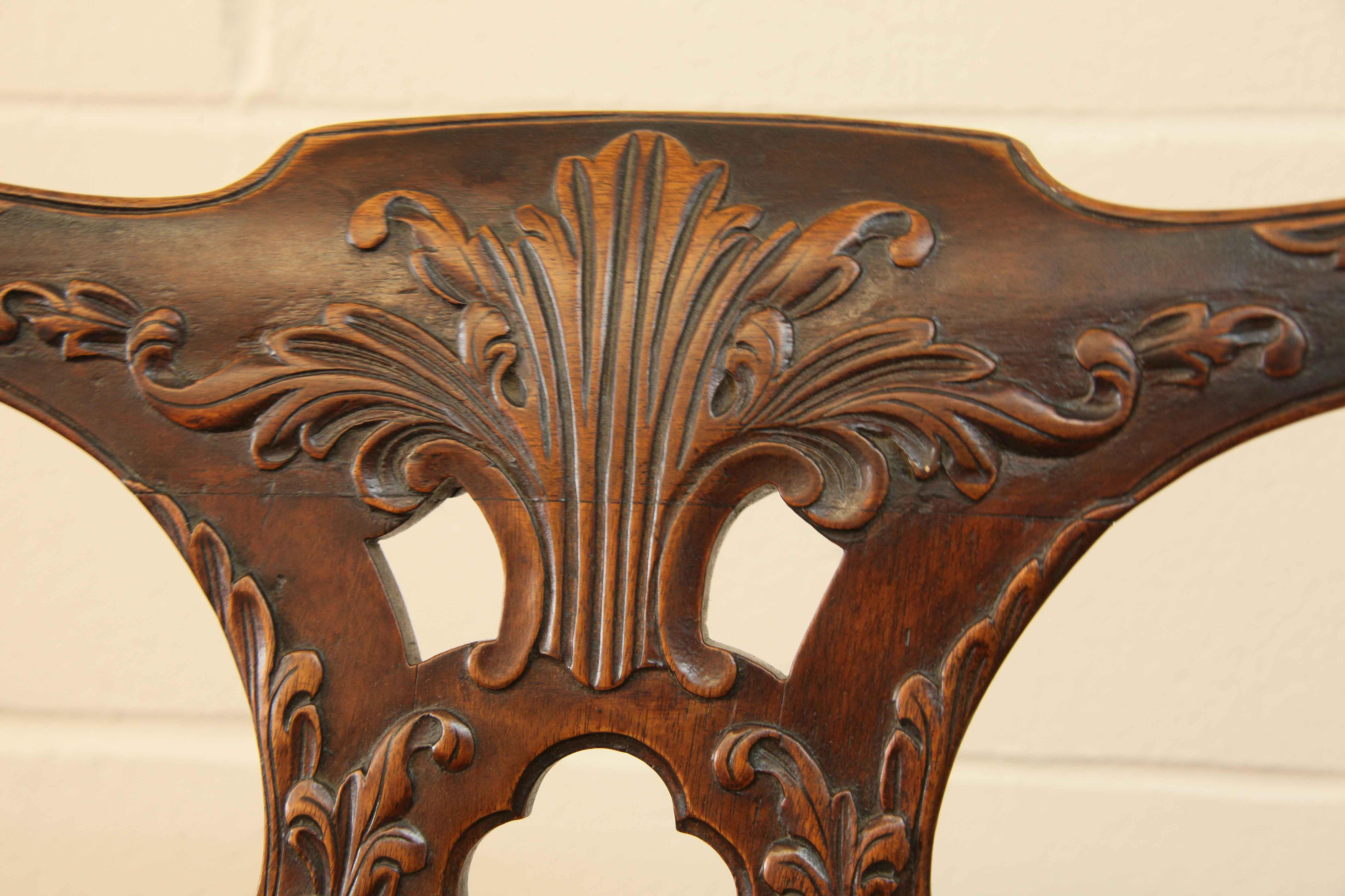 Chippendale-Sessel aus dem 18. Jahrhundert im Angebot 1
