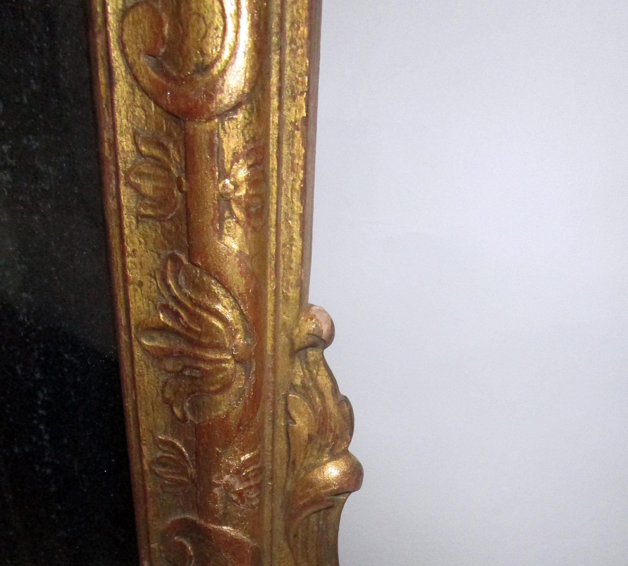 Georgian 18th Century Chippendale Giltwood Mirror with Carved Double Phoenix For Sale 2
