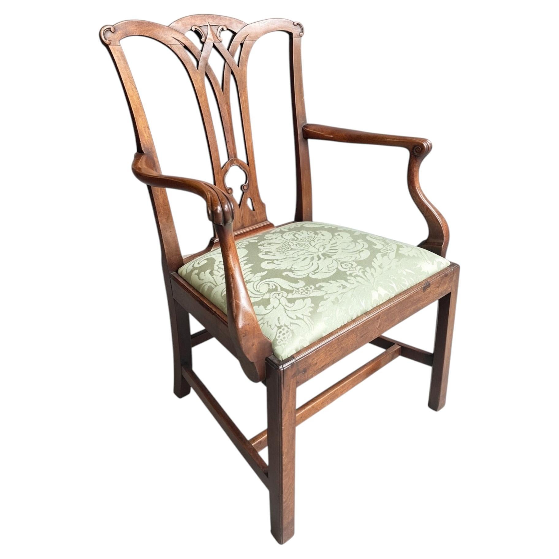 Poltrona in stile Chippendale del XVIII secolo in vendita