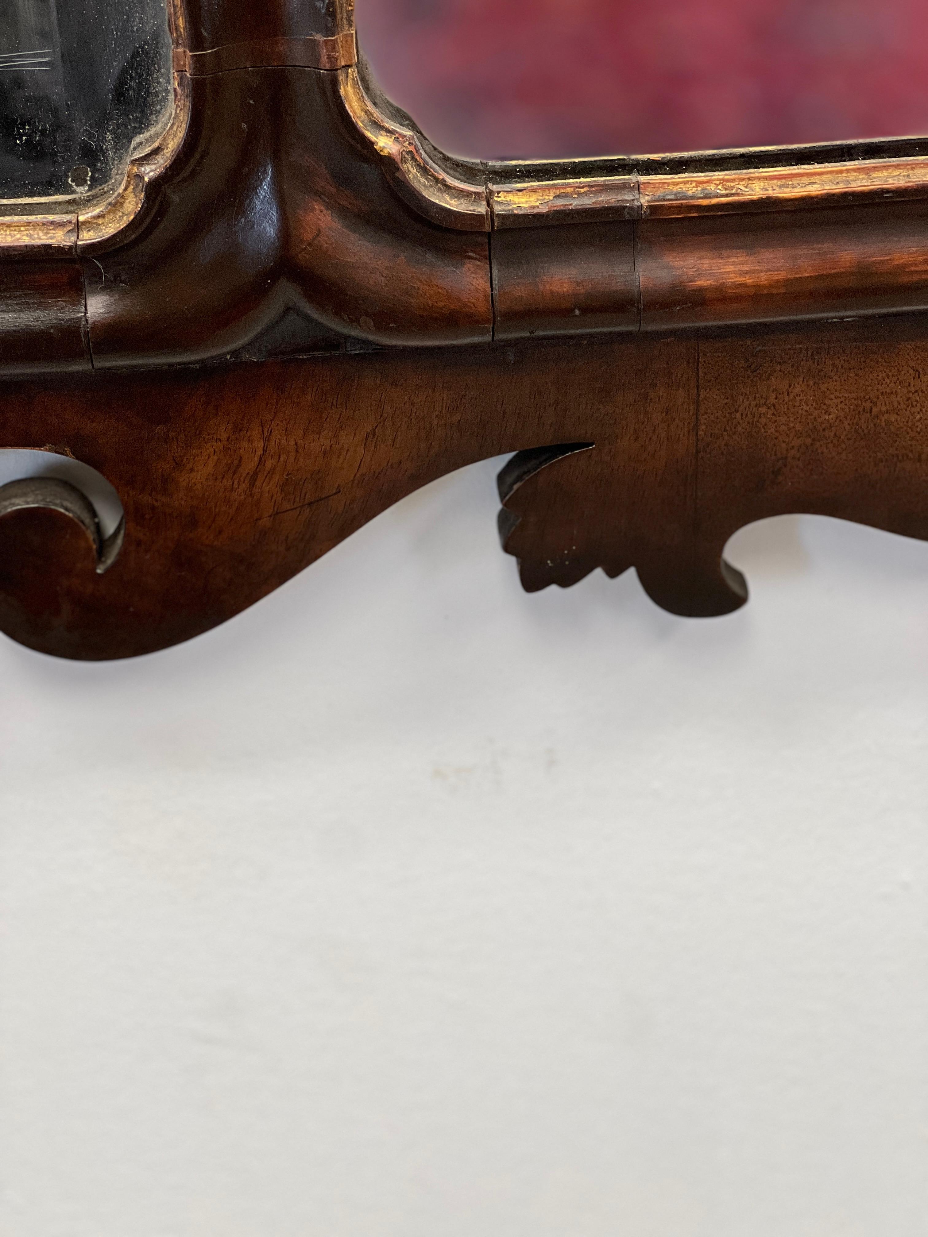 Miroir de cheminée anglais du 18ème siècle de style Chippendale appartenant à Lord Hillingdon en vente 4
