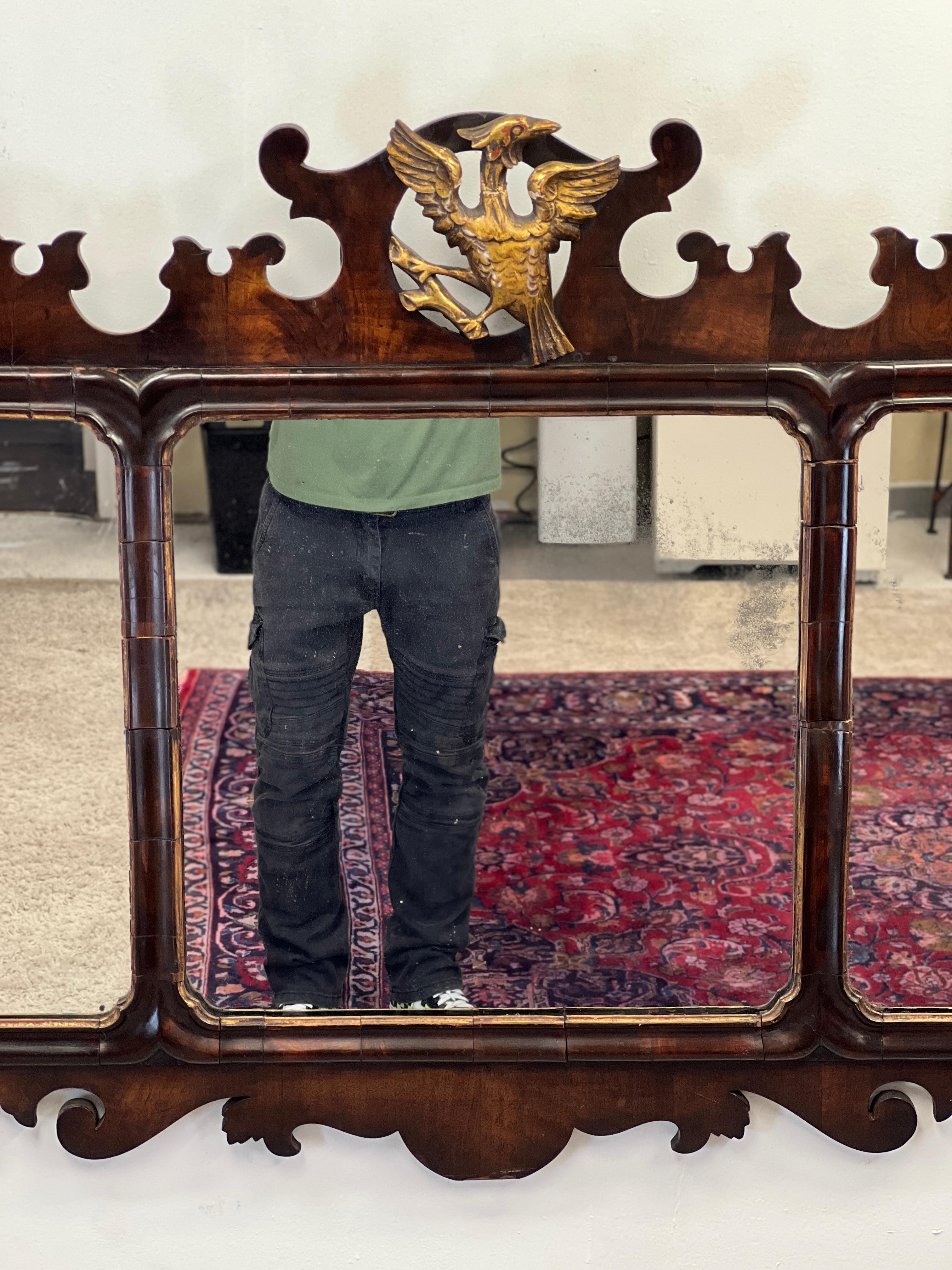 18th Century Chippendale English Mantel Mirror belonging to Lord Hillingdon For Sale 1