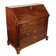 18th Century Chippendale Georgian Mahogany Bureau Desk