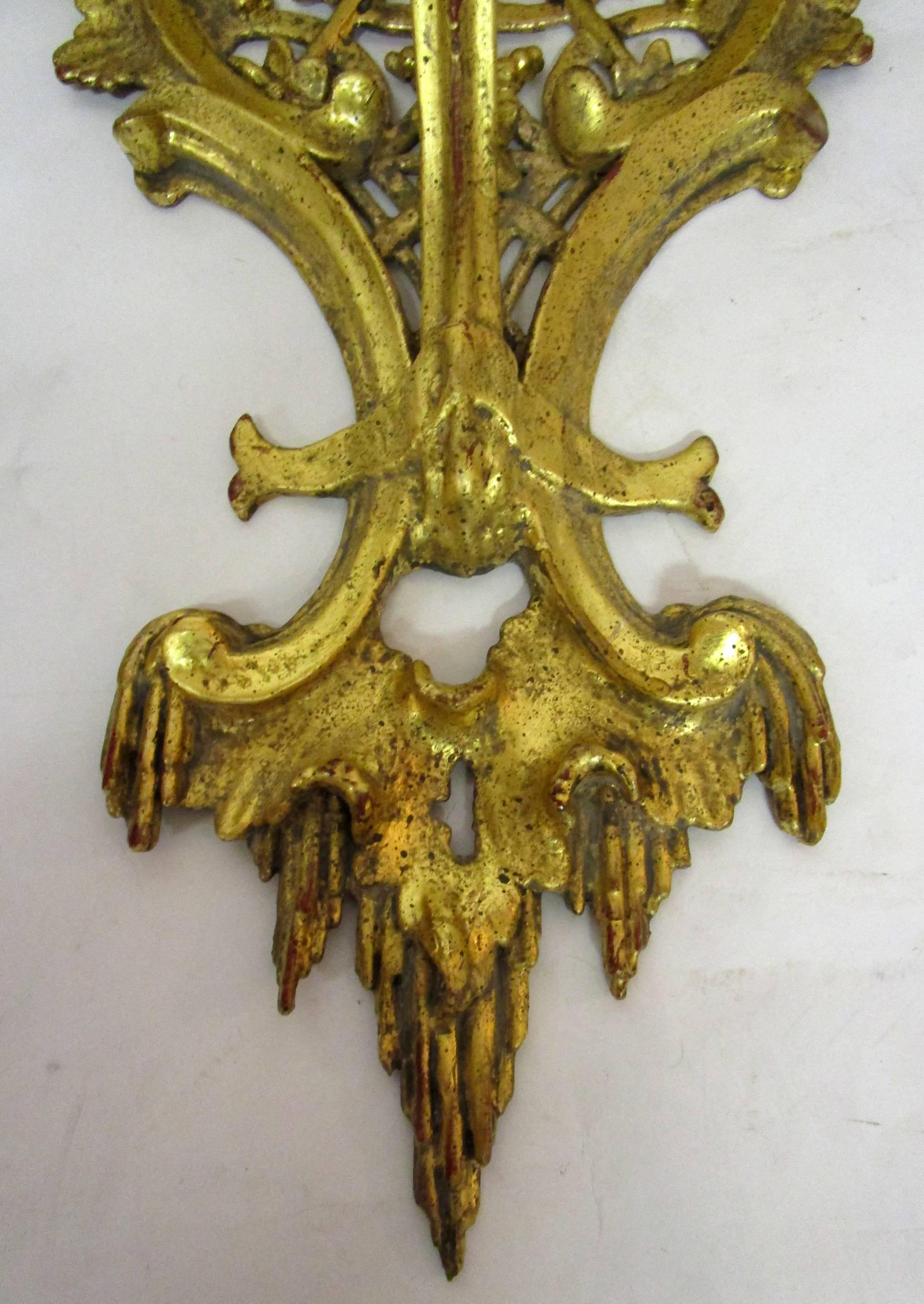 18th century Chippendale Giltwood English Wall Bracket, Pair 5