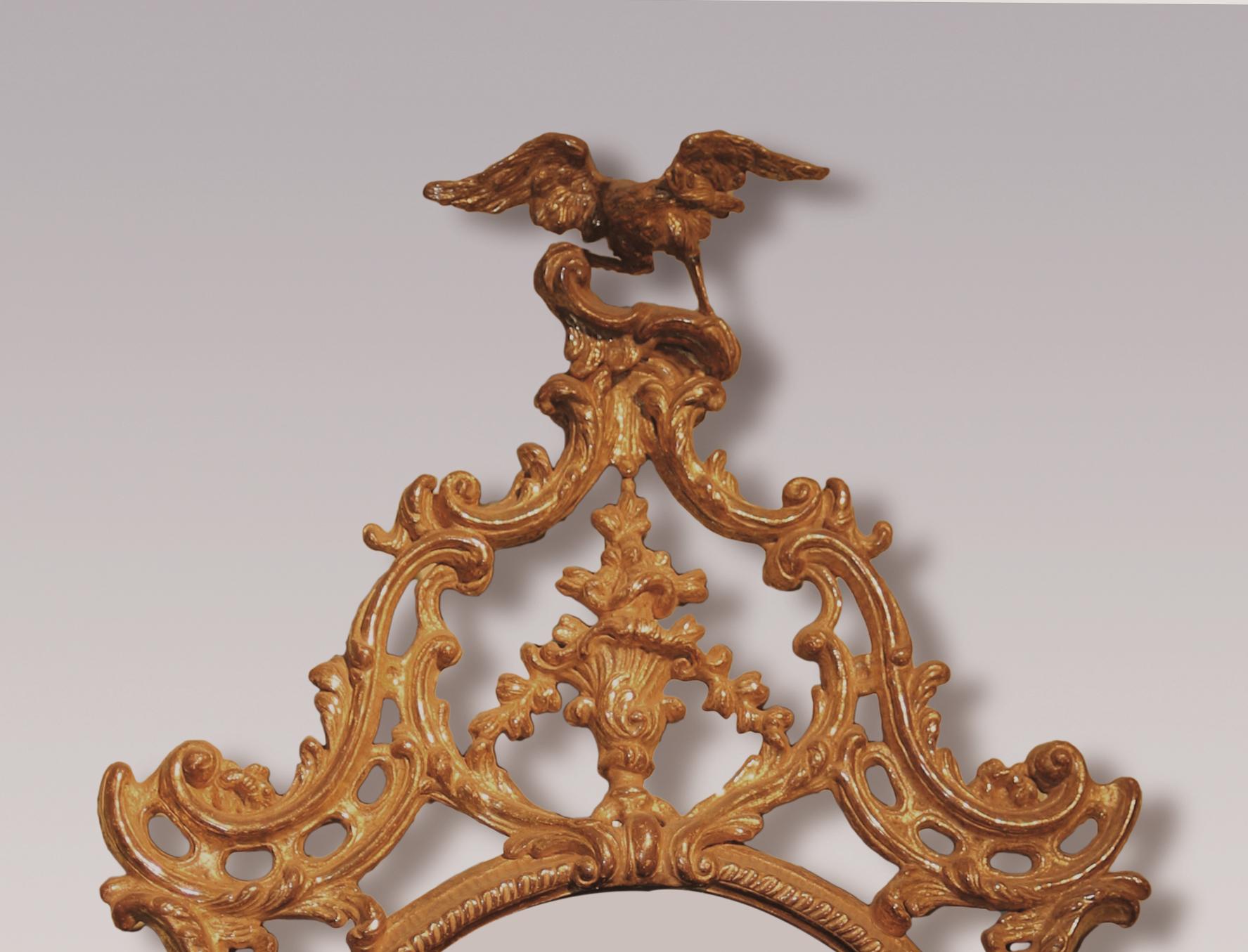 Carved 18th Century Chippendale Giltwood Mirrors