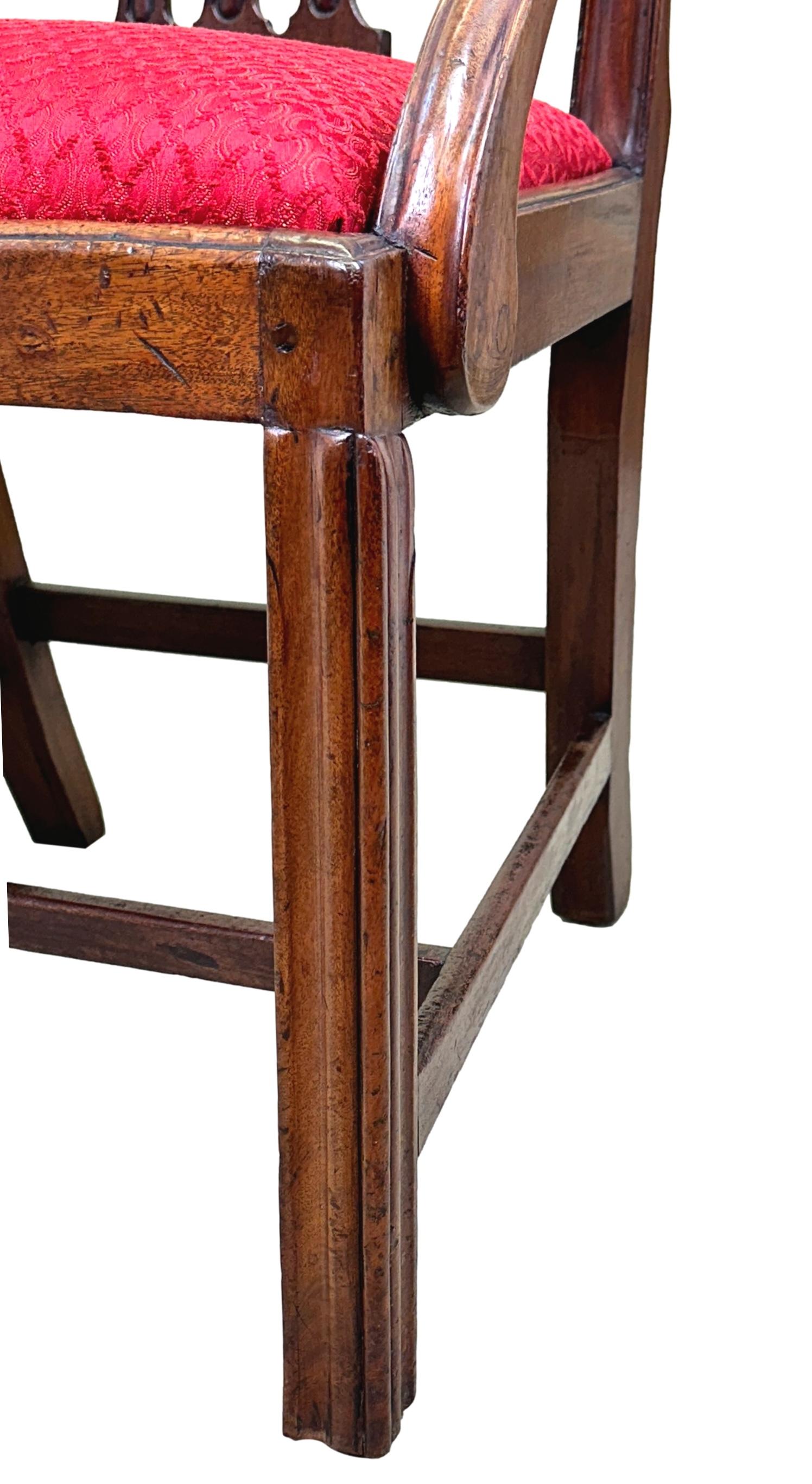 Chippendale-Mahagoni-Sessel aus dem 18. Jahrhundert im Angebot 2