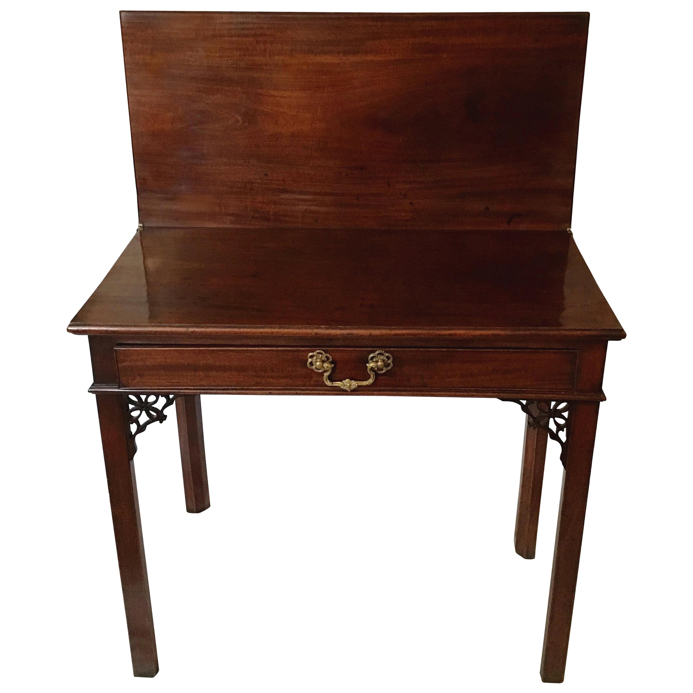 18th Century Chippendale Mahogany Card Table