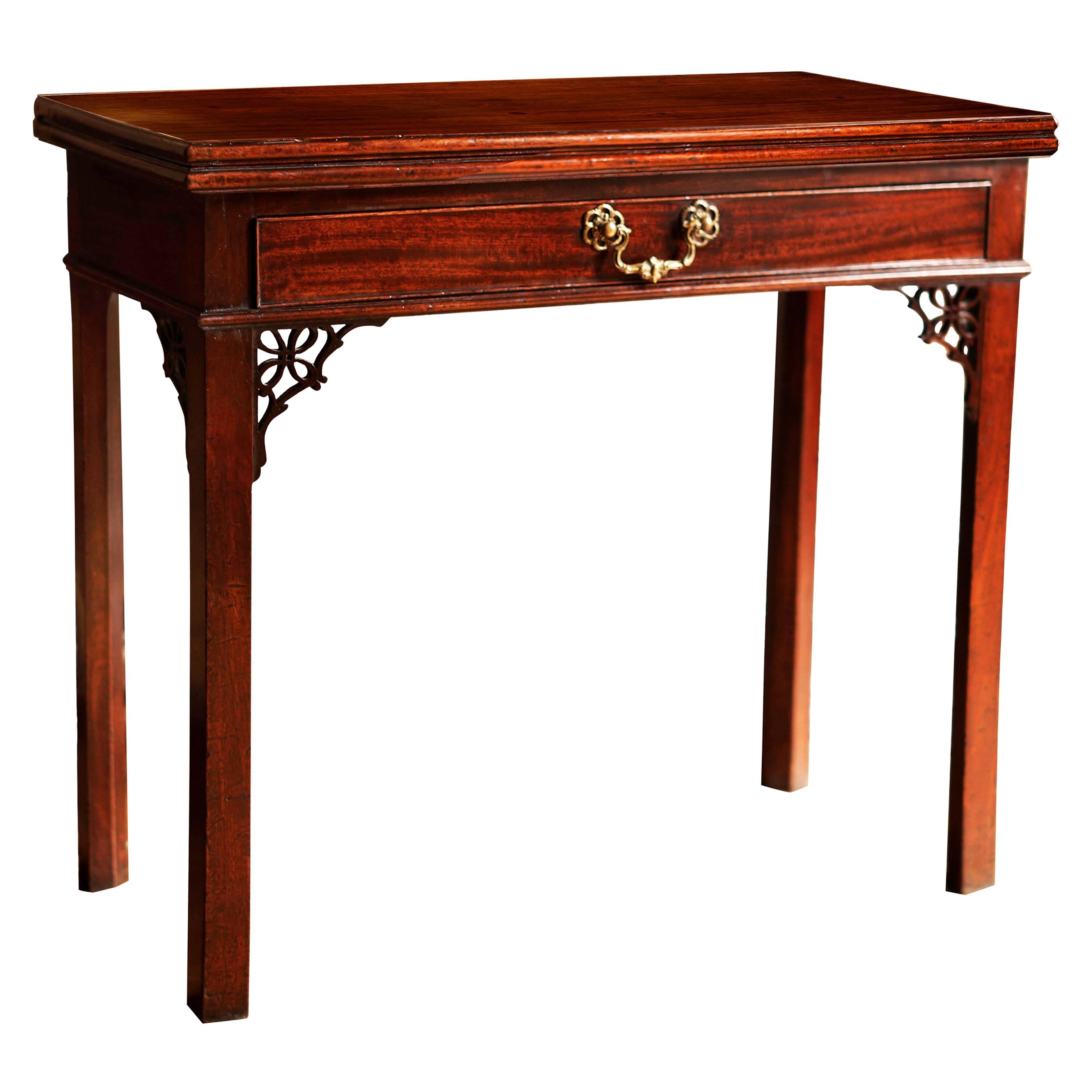 18th Century Chippendale Mahogany Card Table