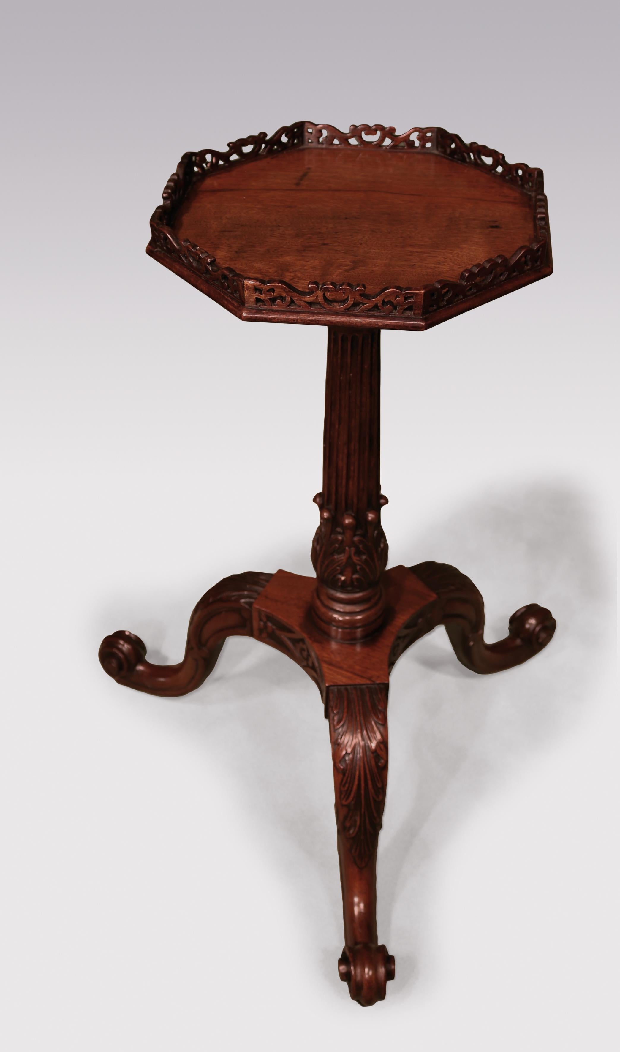 English 18th Century Chippendale Mahogany Kettle Stand