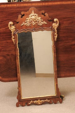 18th Century Chippendale Mahogany & Parcel Gilt Mirror