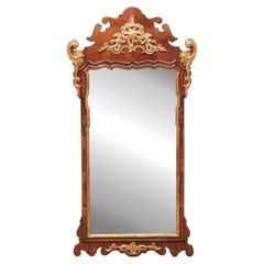 18th Century Chippendale Mahogany & Parcel Gilt Mirror