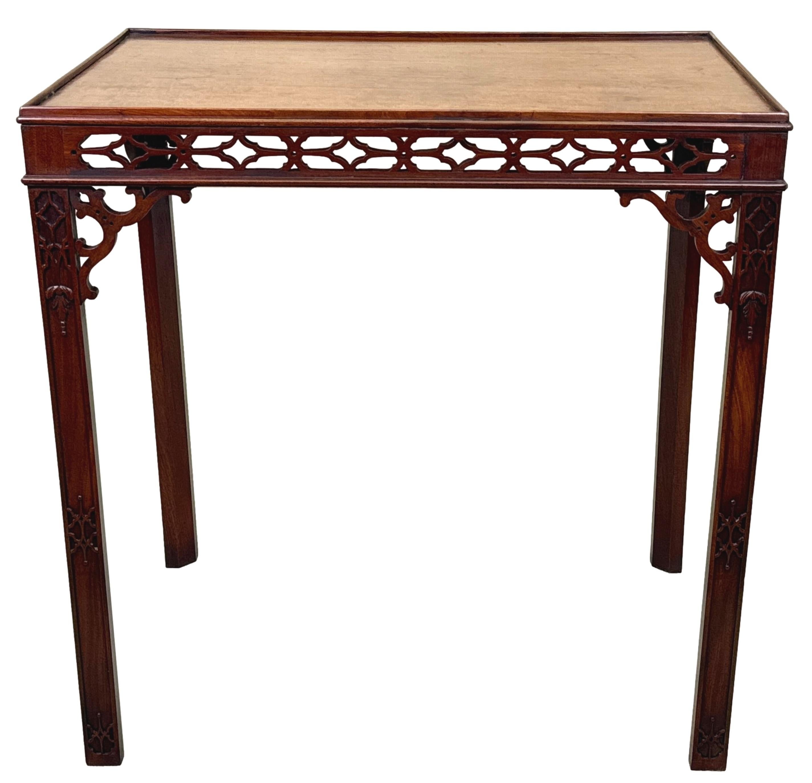 18th Century Chippendale Mahogany Silver Table 6