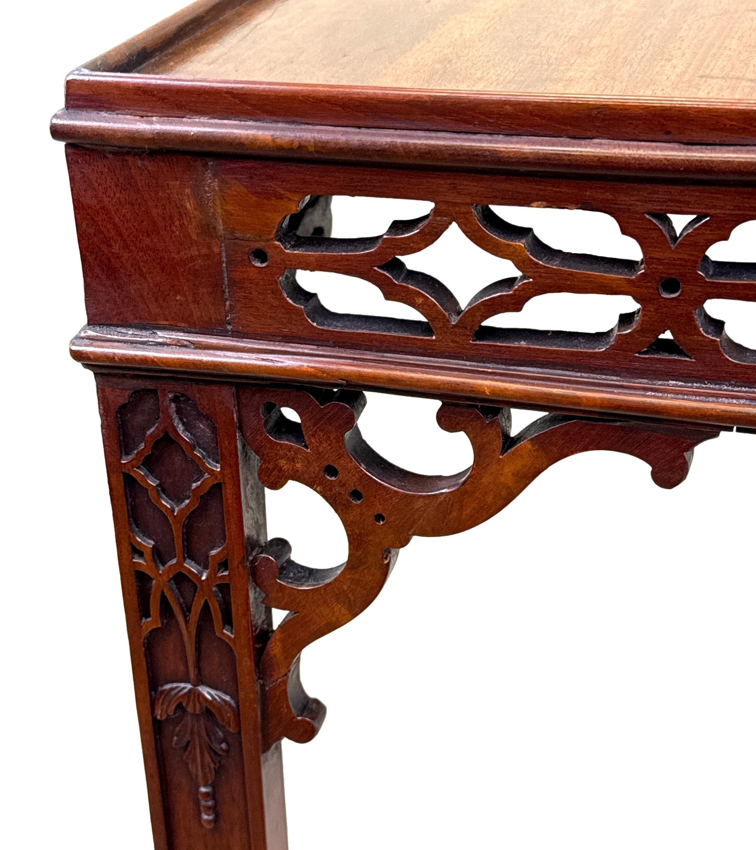 18th Century Chippendale Mahogany Silver Table 1