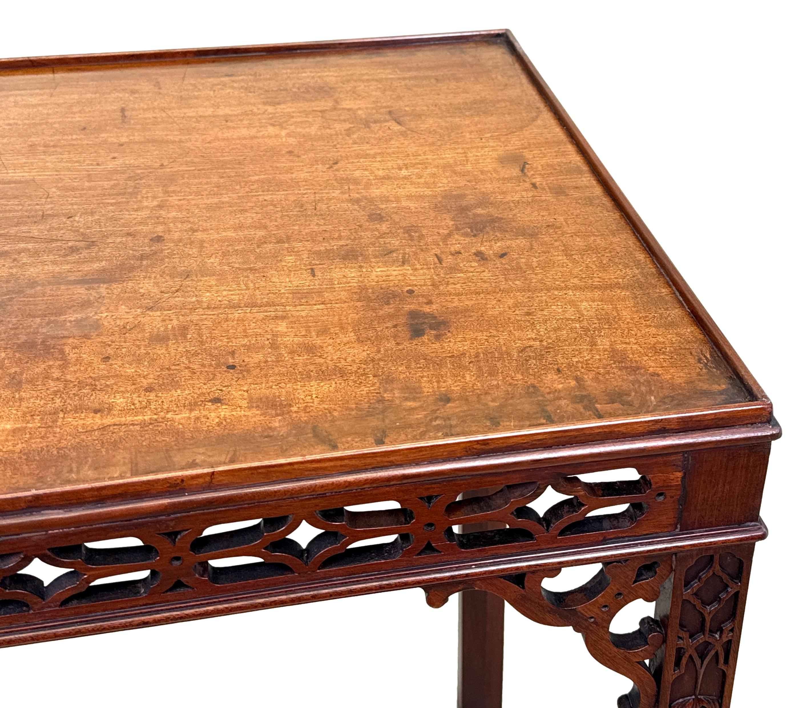 18th Century Chippendale Mahogany Silver Table 2