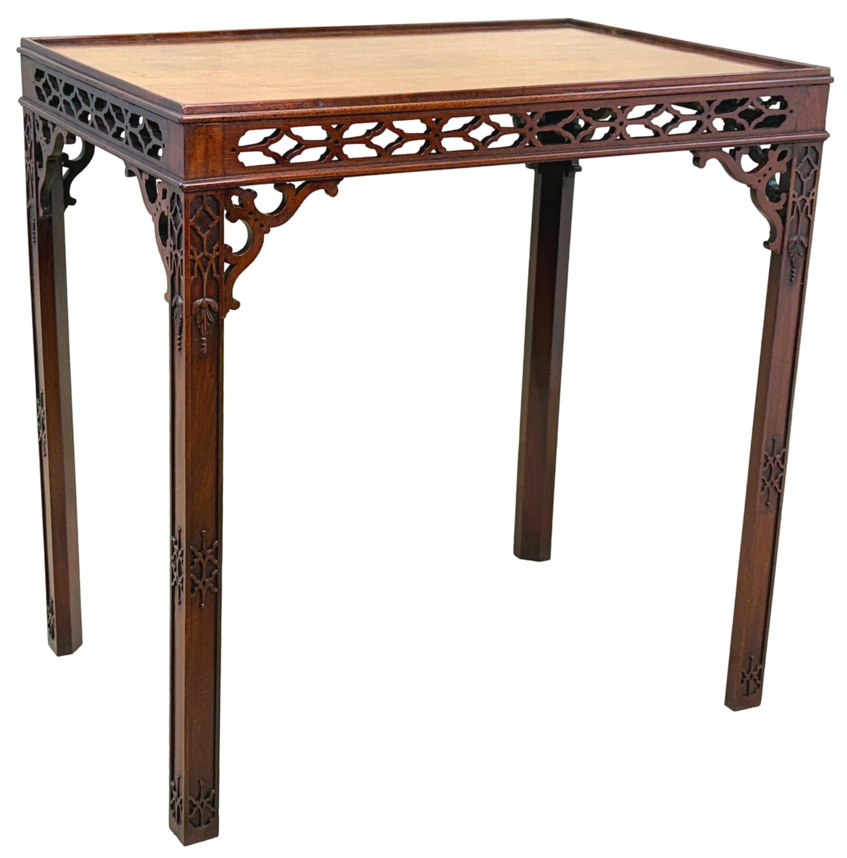 18th Century Chippendale Mahogany Silver Table 4
