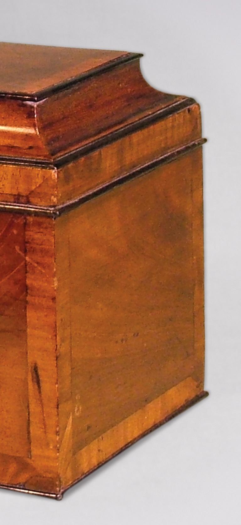 Chippendale-Mahagoni-Teedose aus dem 18. Jahrhundert im Zustand „Gut“ im Angebot in London, GB