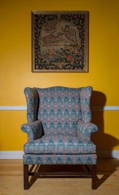 Antique Wingback Armchair, English 18th Century Chippendale
