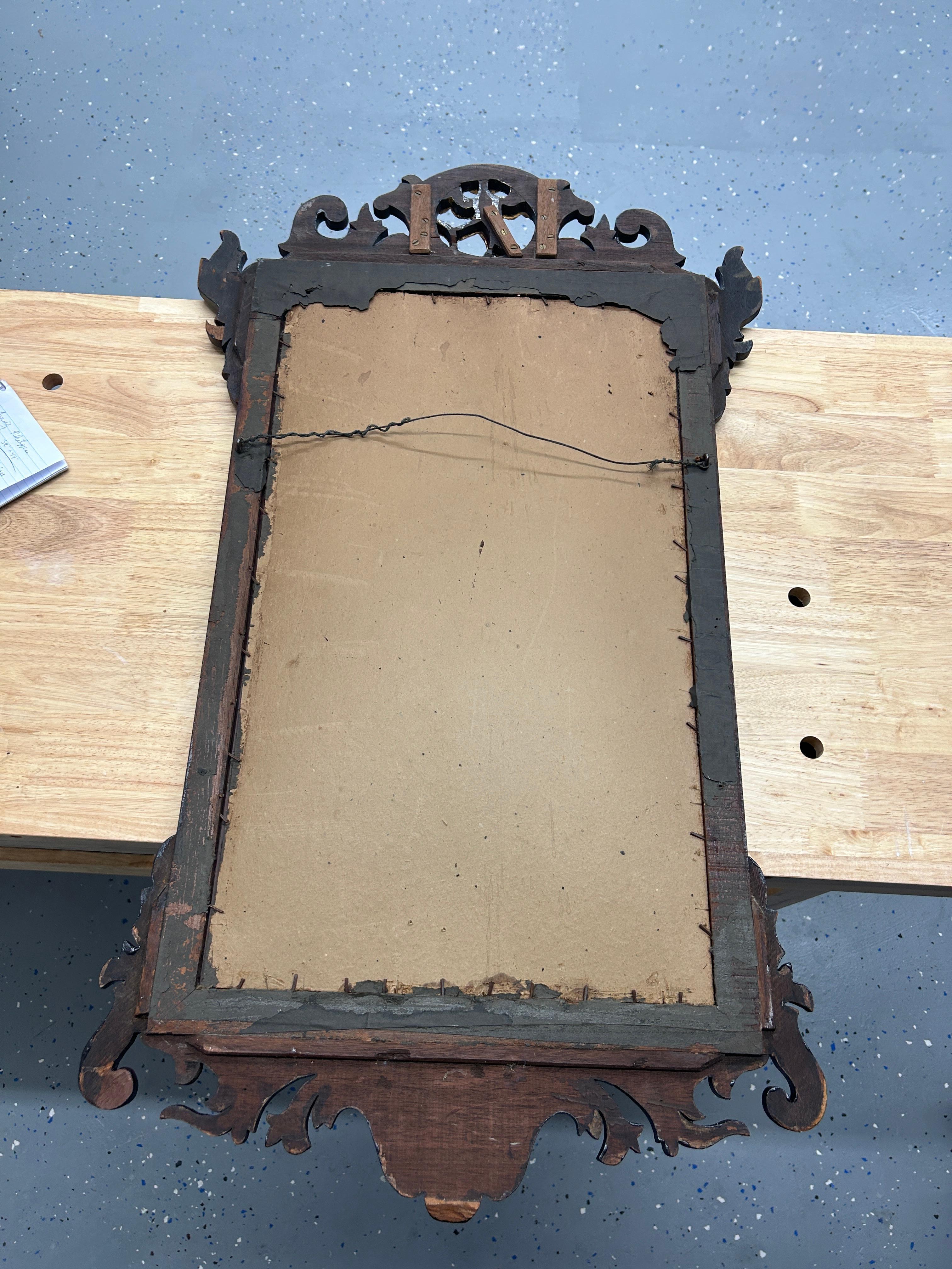 Gilt 18th Century Chippendale Mirror  For Sale
