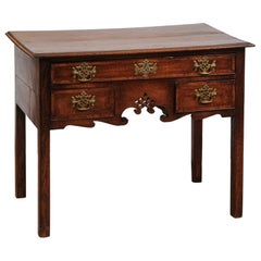 18th Century Chippendale Oak Low Boy with 3 Drawers